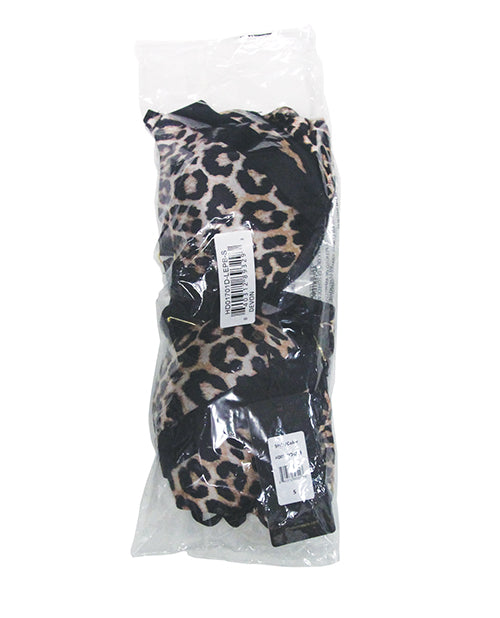 Devon Push Up Bra w/Harness & G-String 3 pc Set - Leopard SM