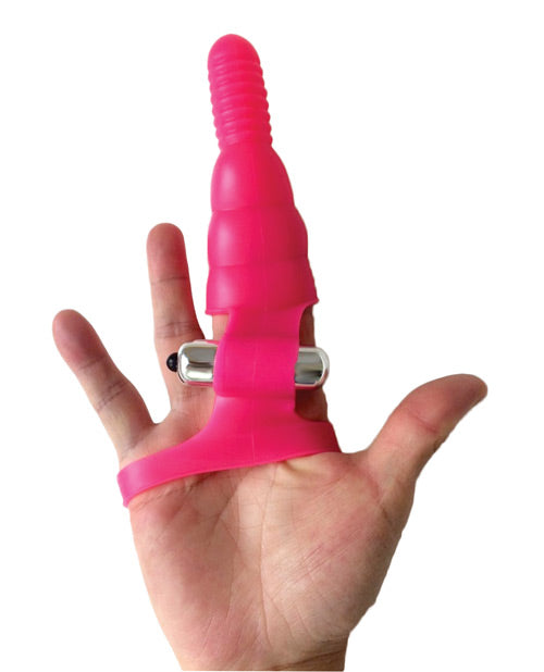 Wet Dreams Wrist Rider Finger Play Sleeve w/Wrist Strap - Hot Pink