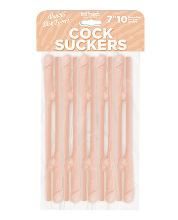 Cock Suckers Pecker Straws - Vanilla Lovers Pack of 10