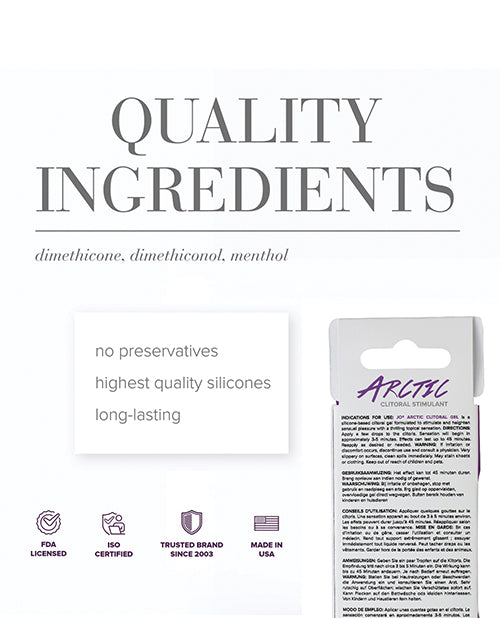 JO Arctic Clitoral Gel - Cooling Stimulant 0.34 oz