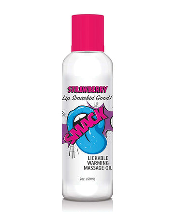 Smack Warming Massage Oil - 2 oz Strawberry