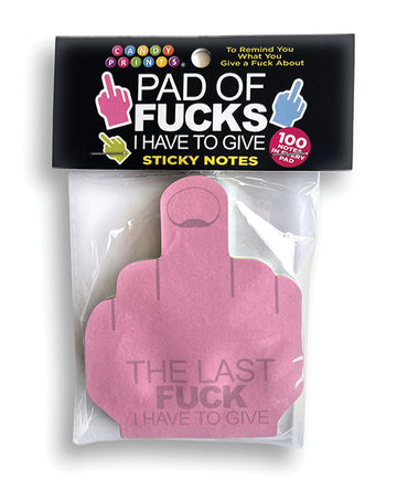Last Fuck I Have to Give Sticky Notes - 100 Notes Per Pad