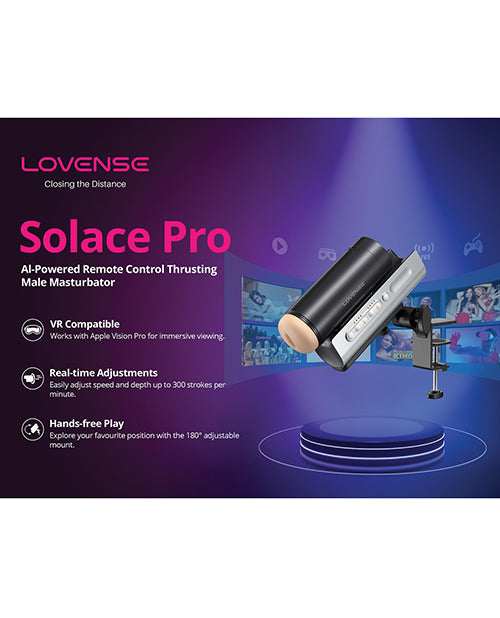 Lovense Solace Pro Thrusting Masturbator - Black