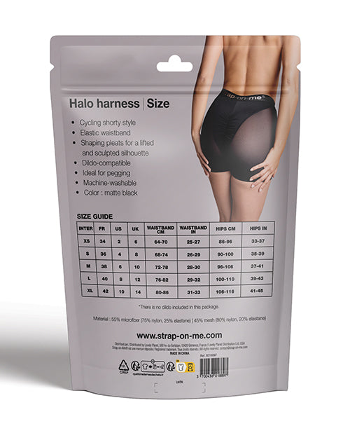 Strap On Me Halo Lingerie Harness - Black SM