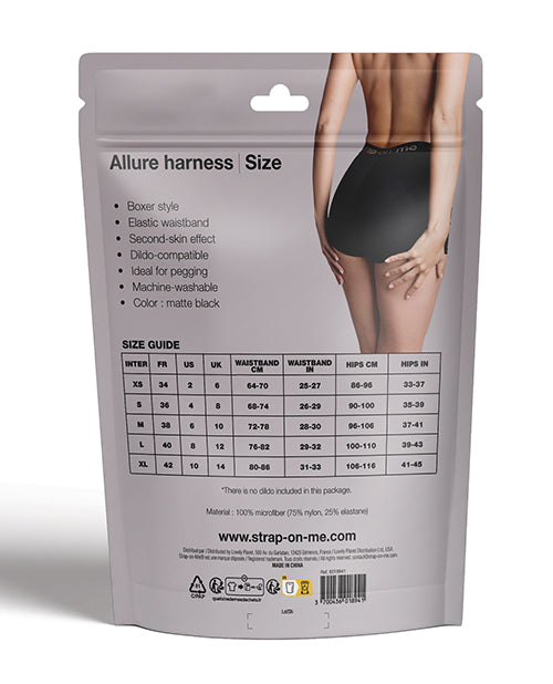 Strap On Me Allure Lingerie Harness - Black XL