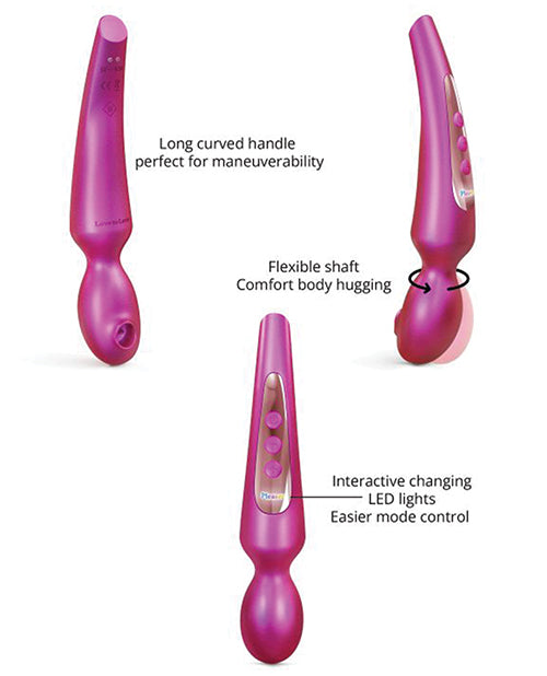 Love to Love Flapping Head Pleaser Wand - Iridescent Berry