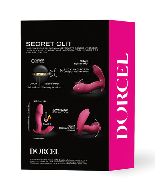 Dorcel Secret Clit Dual Stim Heating and Voice Control - Pink
