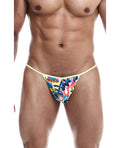 male-basics-sinful-hipster-music-t-thong-g-string-blue-print-xl image