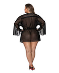 modern-romance-flowing-short-robe-black-2x image