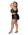 modern-romance-tie-front-halter-tap-pant-black-2x image