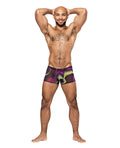 Galactic Sheer Poly Spandex Mini Short Multi Color XL