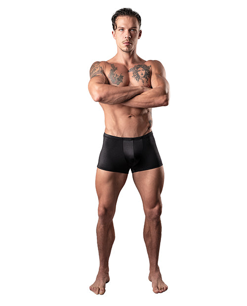Male Power Satin Lycra Boxer Black Small