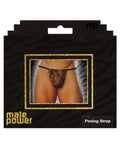 male-power-posing-strap-thong-animal-print-os image