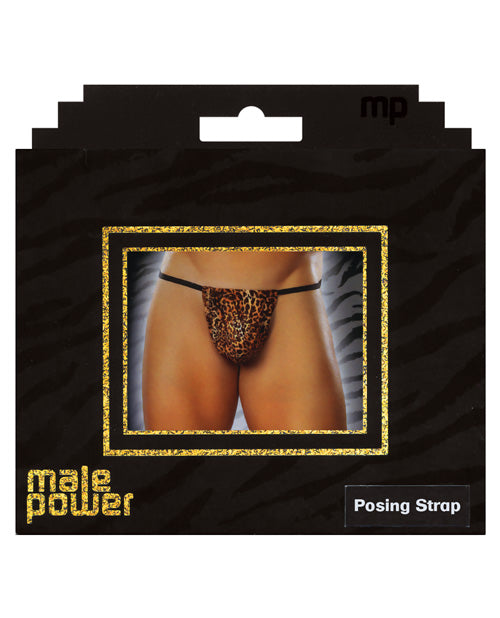 male-power-posing-strap-thong-animal-print-os image
