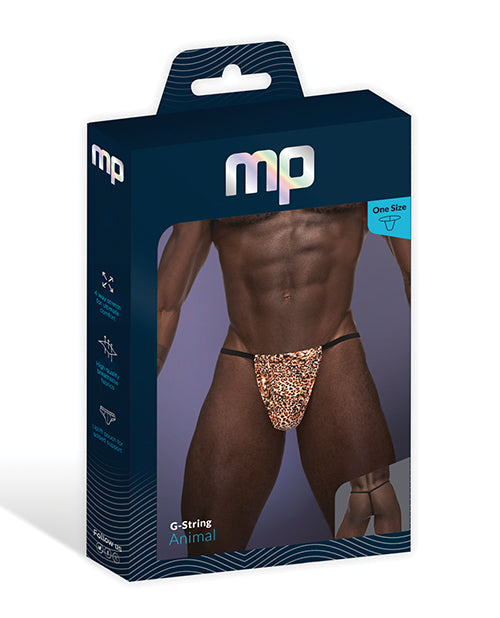 Male Power Posing Strap Thong Animal Print O/S