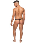 kiss-me-stretch-mesh-micro-thong-v-blkrd-sm image