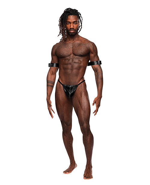 pisces-pu-leather-bicep-back-harness-black-os image