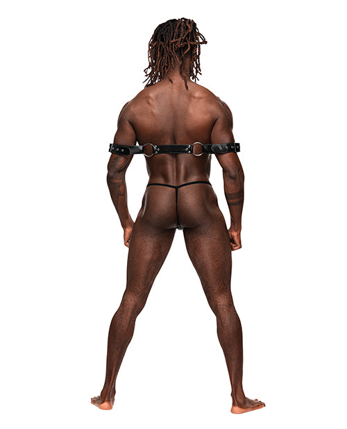 pisces-pu-leather-bicep-back-harness-black-os image