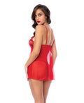 sequin-embellished-babydoll-wg-string-red-lxl image
