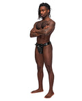 leather-taurus-adjustable-buckle-thong-black-os image