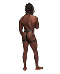 leather-scorpio-adjustable-waist-leg-band-thong-black-os image
