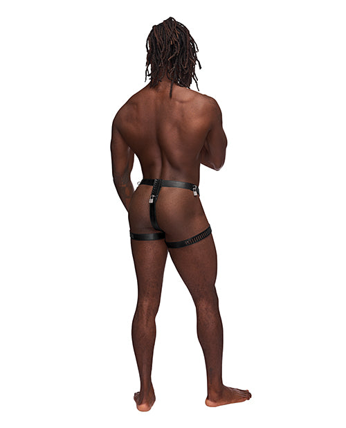 leather-scorpio-adjustable-waist-leg-band-thong-black-os image