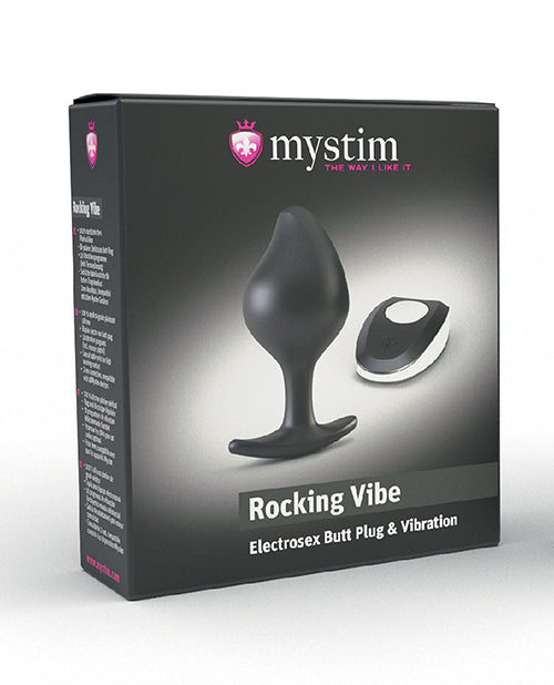 Mystim Rocking Vibe Silicone Buttplug Small - Black