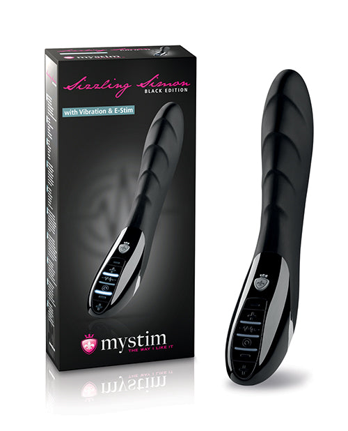 mystim-sizzling-simon-estim-vibrator-black-edition-black image