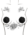 neva-nude-burlesque-nightfall-roses-reusable-silicone-pasties-black-os image