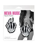 neva-nude-holographic-skeleton-hands-pasties-whiteblack-os image