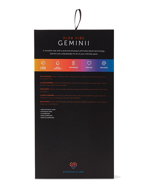 Nu Sensuelle Geminii XLR8 Turbo Boost G Spot - Electric Blue