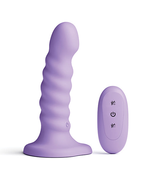 Colours - Ribbed - 5" Vibrating Dildo - Purple