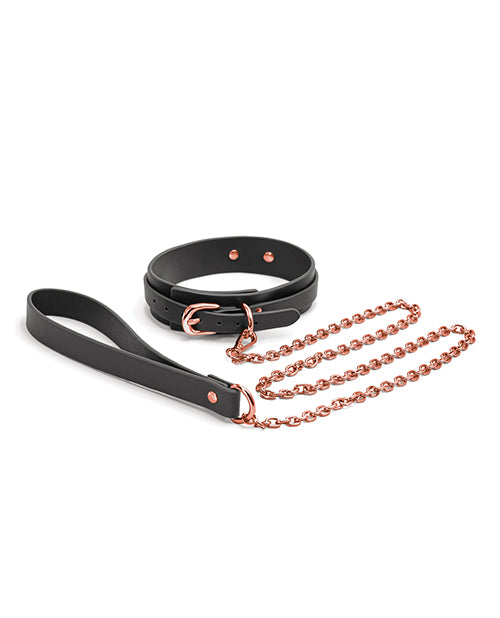 bondage-couture-collar-leash-black image