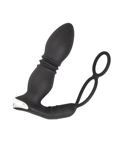 ass-station-remote-prostate-power-plug-wcock-ball-ring-black image