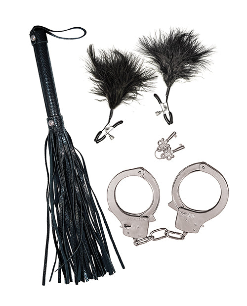 bondage-by-nasstoys-whip-cuff-set-black image