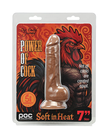 Power of Cock 7" Dildo - Dark Tan