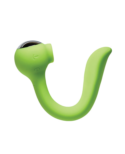 Space Lunar Licker Bendable Clitoral & G-Spot Vibe - Neon Green
