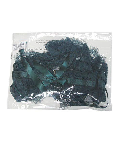 Cami Lace Bralette w/Tap Shortie - Green L/XL