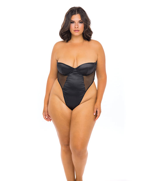 josephine-high-leg-teddy-wremovable-fishnet-collared-harness-black-3x image