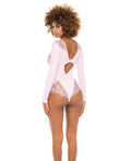 maria-ribbed-knit-lace-teddy-crystal-rose-xl image