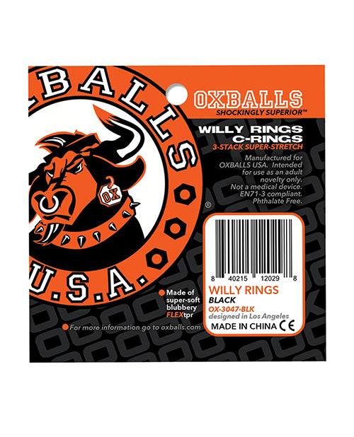oxballs-willy-rings-black-pack-of-3 image