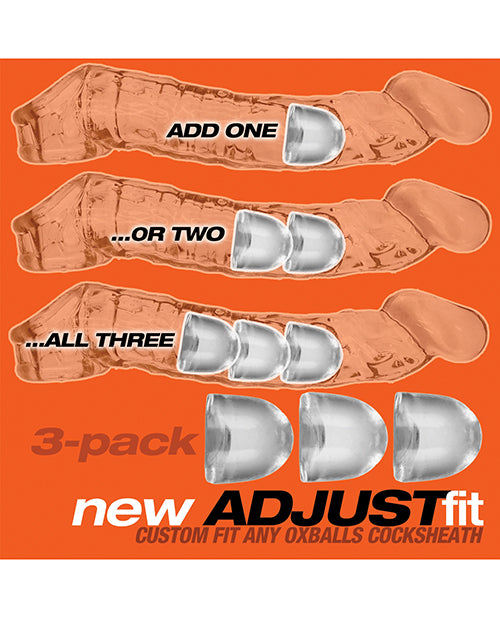 oxballs-cocksheath-adjustfit-inserts-pack-of-3-clear image