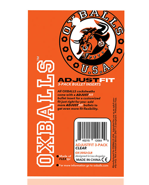 oxballs-cocksheath-adjustfit-inserts-pack-of-3-clear image