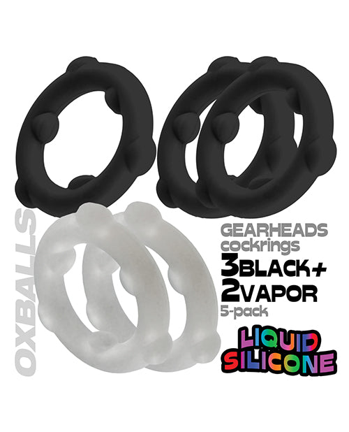 Oxballs Gearheads 5 Pack Spinner Rings - Black/Vapor