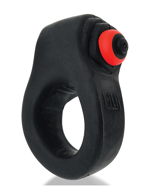Hunky Junk Revring Cock Ring w/Vibe - Tar w/Red Vibe