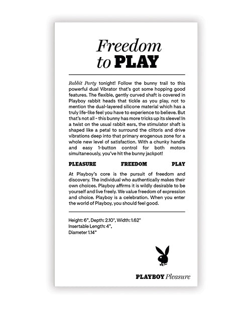 Playboy Pleasure Rabbit Party - Pink