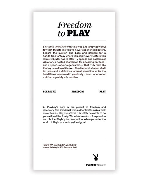 Playboy Pleasure Overdrive - Black