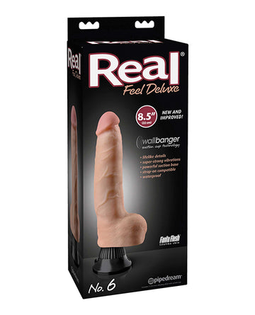 Real Feel Deluxe No. 6 8.5" Vibe Waterproof - Flesh