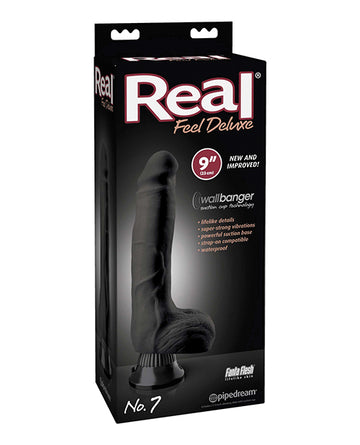 Real Feel Deluxe No. 7 9" Vibe Waterproof - Black