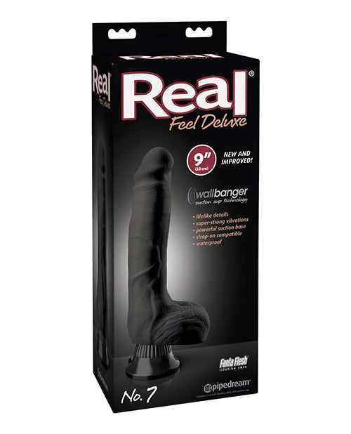 Real Feel Deluxe No. 7 9" Vibe Waterproof - Black
